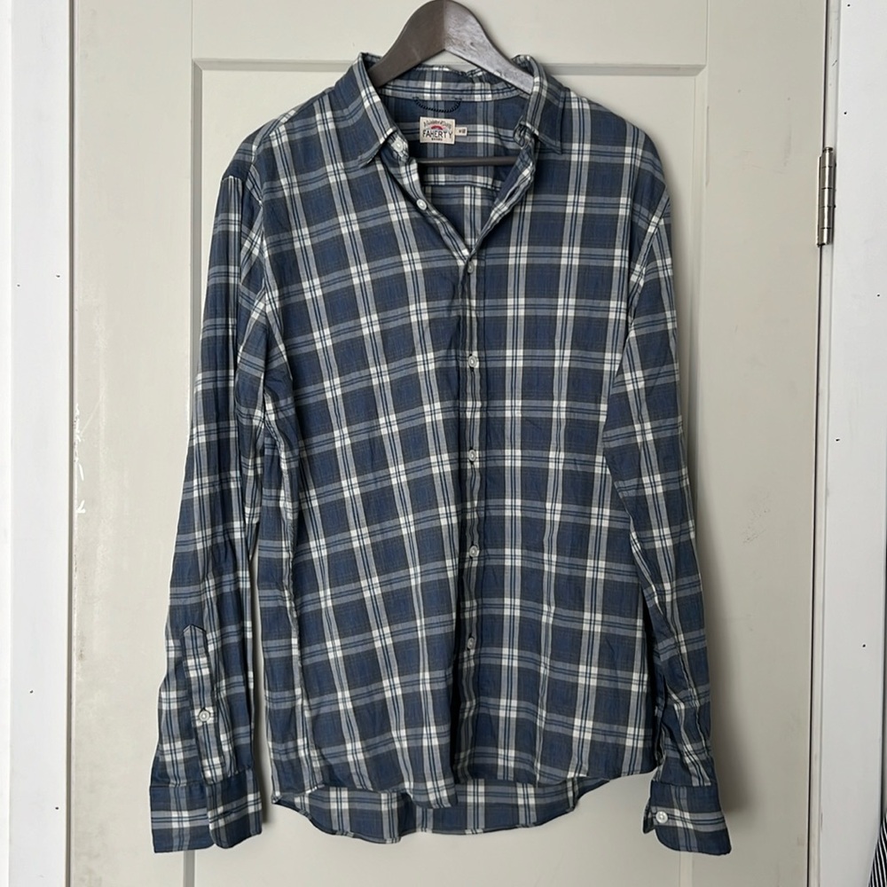 Faherty men’s plaid shirt